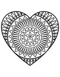 Image 5 of 20 Fun Hearts Coloring Pages, Digital Download, Coloring Book, Adult, Instant Download book 2