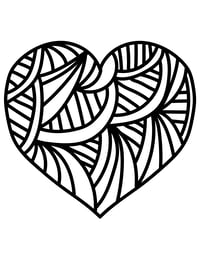 Image 12 of 20 Fun Hearts Coloring Pages, Digital Download, Coloring Book, Adult, Instant Download book 2