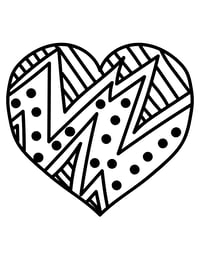 Image 13 of 20 Fun Hearts Coloring Pages, Digital Download, Coloring Book, Adult, Instant Download book 2