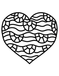 Image 14 of 20 Fun Hearts Coloring Pages, Digital Download, Coloring Book, Adult, Instant Download book 2