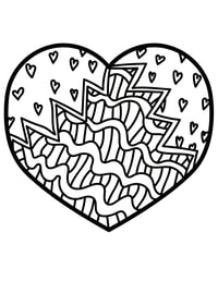 Image 15 of 20 Fun Hearts Coloring Pages, Digital Download, Coloring Book, Adult, Instant Download book 2
