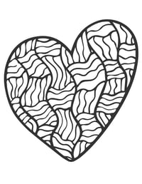 Image 18 of 20 Fun Hearts Coloring Pages, Digital Download, Coloring Book, Adult, Instant Download book 2