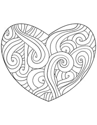 Image 19 of 20 Fun Hearts Coloring Pages, Digital Download, Coloring Book, Adult, Instant Download book 2