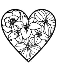 Image 20 of 20 Fun Hearts Coloring Pages, Digital Download, Coloring Book, Adult, Instant Download book 2