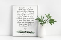 Image 1 of Love is Patient 1 Corinthians 13:4-8 Personalised Print