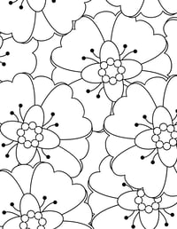 Image 1 of 25 Pretty Floral Coloring Pages, Digital Download, Coloring Book, Adult, Instant Download book 2