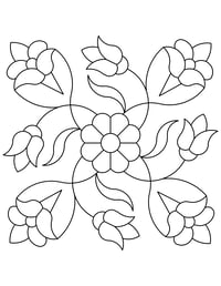 Image 2 of 25 Pretty Floral Coloring Pages, Digital Download, Coloring Book, Adult, Instant Download book 2