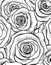 Image 12 of 25 Pretty Floral Coloring Pages, Digital Download, Coloring Book, Adult, Instant Download book 2