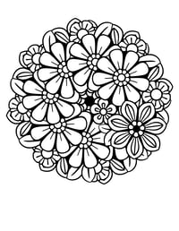 Image 13 of 25 Pretty Floral Coloring Pages, Digital Download, Coloring Book, Adult, Instant Download book 2
