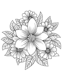 Image 16 of 25 Pretty Floral Coloring Pages, Digital Download, Coloring Book, Adult, Instant Download book 2