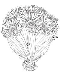 Image 24 of 25 Pretty Floral Coloring Pages, Digital Download, Coloring Book, Adult, Instant Download book 2