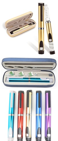 60 Units Reusable Peptide Pen Injector, Clear Scale, 3ml cartridge and Protect Case