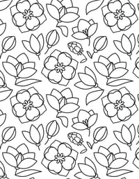 Image 4 of 25 Pretty Floral Coloring Pages, Digital Download, Coloring Book, Adult, Instant Download book 1