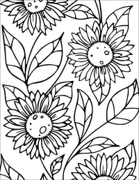 Image 8 of 25 Pretty Floral Coloring Pages, Digital Download, Coloring Book, Adult, Instant Download book 1