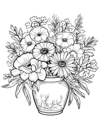 Image 9 of 25 Pretty Floral Coloring Pages, Digital Download, Coloring Book, Adult, Instant Download book 1