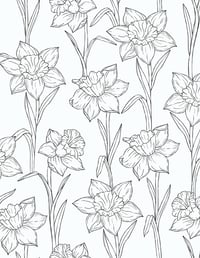 Image 16 of 25 Pretty Floral Coloring Pages, Digital Download, Coloring Book, Adult, Instant Download book 1