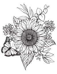 Image 22 of 25 Pretty Floral Coloring Pages, Digital Download, Coloring Book, Adult, Instant Download book 1