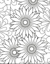 Image 23 of 25 Pretty Floral Coloring Pages, Digital Download, Coloring Book, Adult, Instant Download book 1