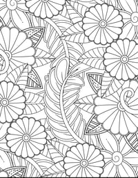 Image 24 of 25 Pretty Floral Coloring Pages, Digital Download, Coloring Book, Adult, Instant Download book 1