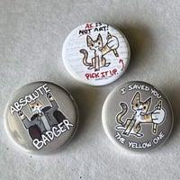 Image 1 of Silly Badger Button Pins