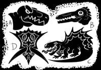 Dino Tat Sticker sheet