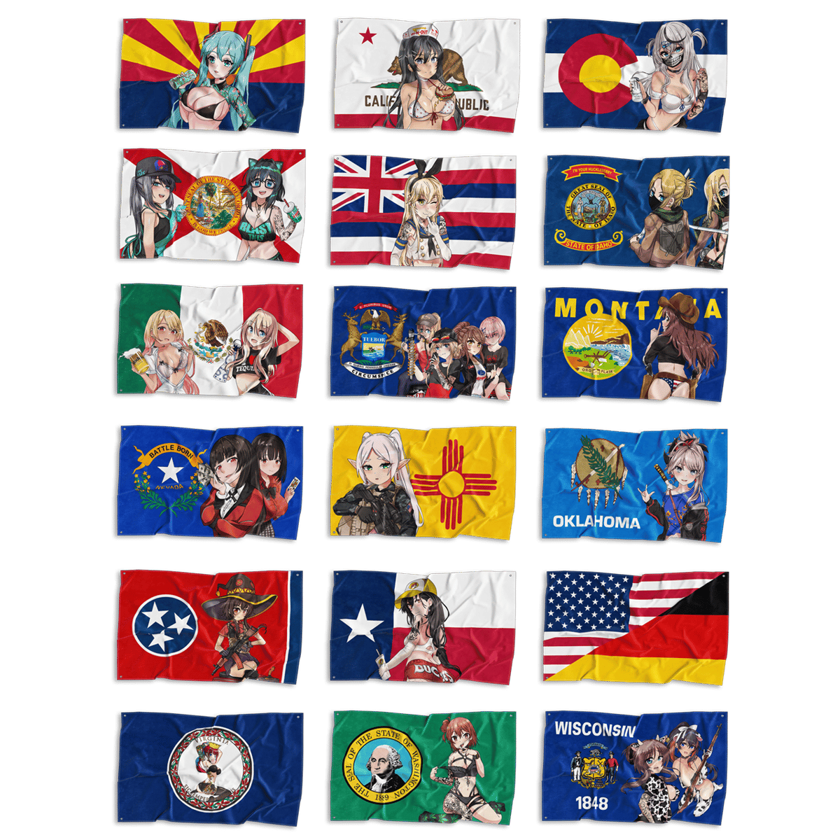 Image of State Anime Flags