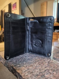 Image 2 of Black Leather Snap Wallet