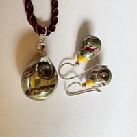 Image 2 of Earth Tones - Earrings and Pendant Set