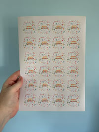 24 Round Happy Birthday Stickers