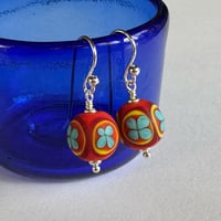 Image 1 of Folk Flowers - Round Orange