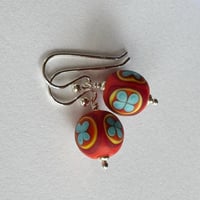 Image 3 of Folk Flowers - Round Orange
