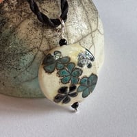 Image 1 of Copper Green flowers pendant