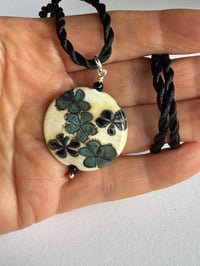Image 3 of Copper Green flowers pendant