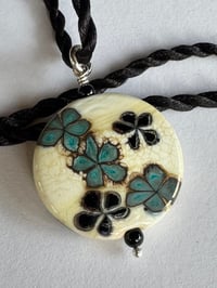 Image 4 of Copper Green flowers pendant