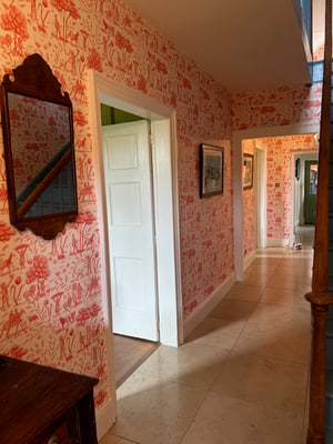 Image of Pre-order Pink Toile Wallpaper