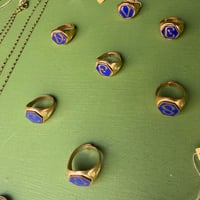Image 4 of Bague Initiale bleue "A,B,C...." 