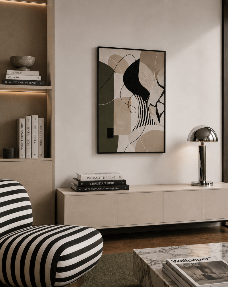 Image of Luxury Abstract Wall Art Printable - Architectural Flow