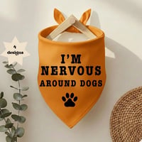Image 1 of Orange Give Me Space Behavioural Pet Bandanas