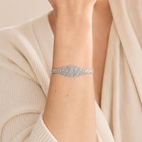 Image 5 of Bracelet manchette argent tissé Nexus