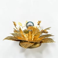 Image 11 of Applique murale fleur en métal doré à la feuille vintage  Applique florentine fleurs  papillons