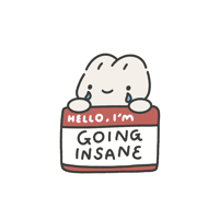going insane sticker