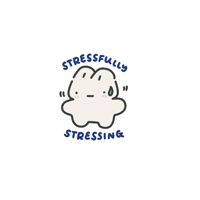 stressfully stressing sticker