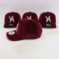 Image 2 of VA SnapBack BURGUNDY VELVET