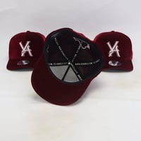 Image 4 of VA SnapBack BURGUNDY VELVET