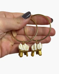 Deer teeth hoops I