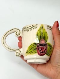 Image 2 of green lady slipper orchid mug (sample)