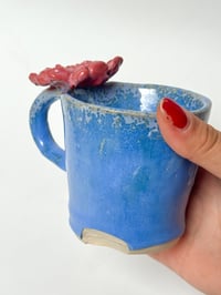 Image 3 of blue lotus stoneware mug 1 (sample)