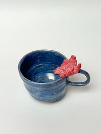 Image 1 of blue lotus stoneware mug 2 (sample)