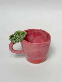 Image 1 of pink orchid stoneware mug 3 (sample)