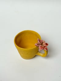 Image 2 of  yellow lily stoneware mug  (sample)